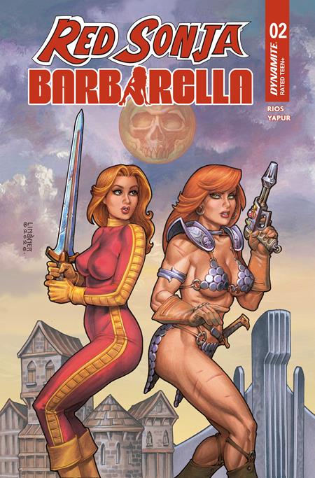 RED SONJA BARBARELLA #2 COVER A JOSEPH MICHAEL LINSNER