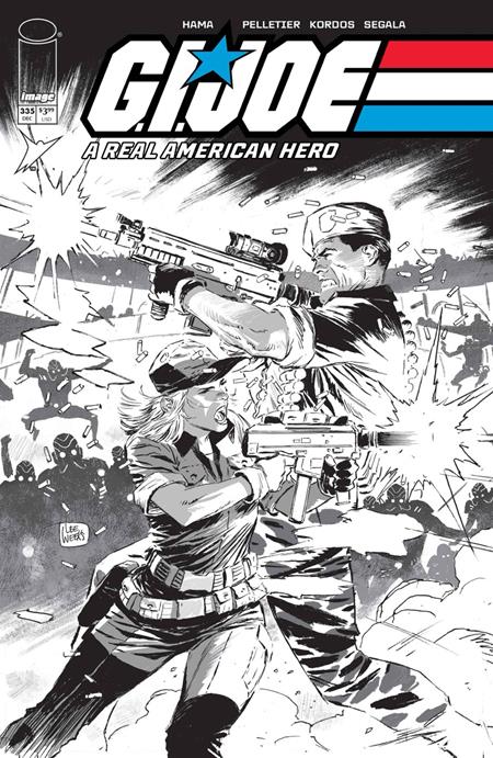 GI JOE A REAL AMERICAN HERO #335 COVER B LEE WEEKS B&W VARIANT