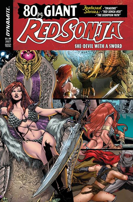 RED SONJA 80 PAGE GIANT #01 (ONE SHOT) COVER B ROBERTO CASTRO RETRO VARIANT