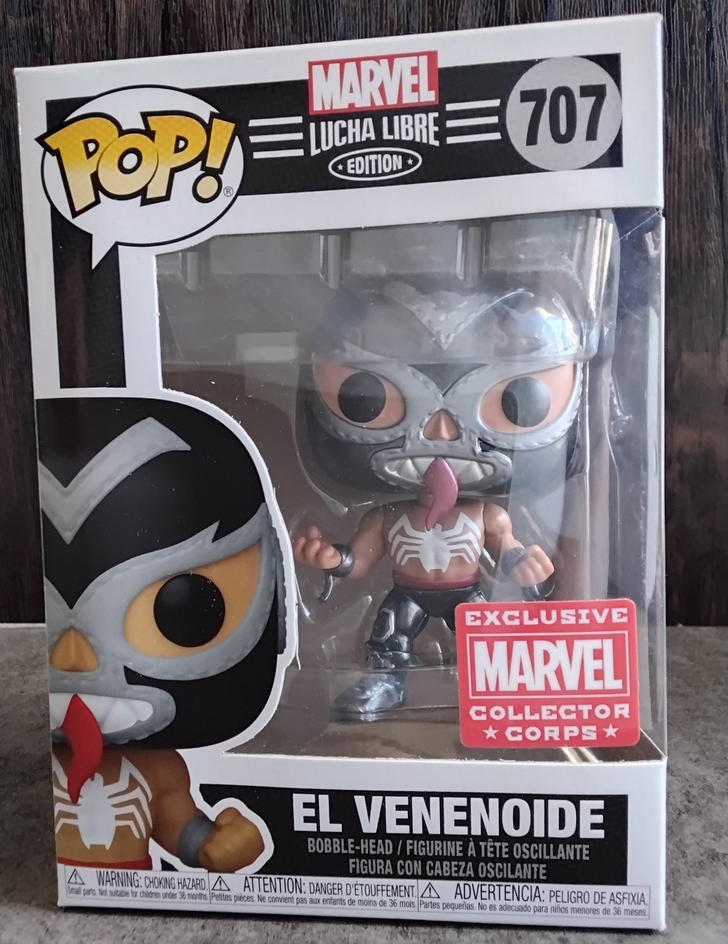 Pop! Marvel Lucha Libre Edition El Venenoide #707 Exclusive Marvel Collector Corps
