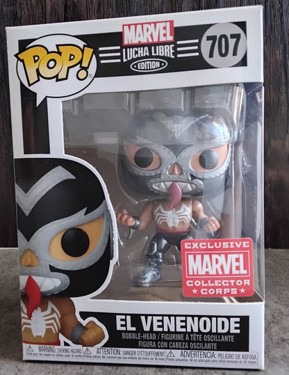 Pop! Marvel Lucha Libre Edition El Venenoide #707 Exclusive Marvel Collector Corps