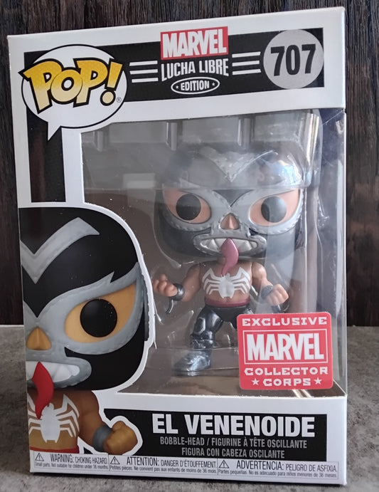 Pop! Marvel Lucha Libre Edition El Venenoide #707 Exclusive Marvel Collector Corps