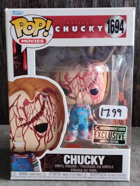 Pop! Bride Of Chucky Chucky #1694 Entertainment Earth Exclusive Limited Edition