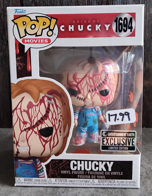 Pop! Bride Of Chucky Chucky #1694 Entertainment Earth Exclusive Limited Edition