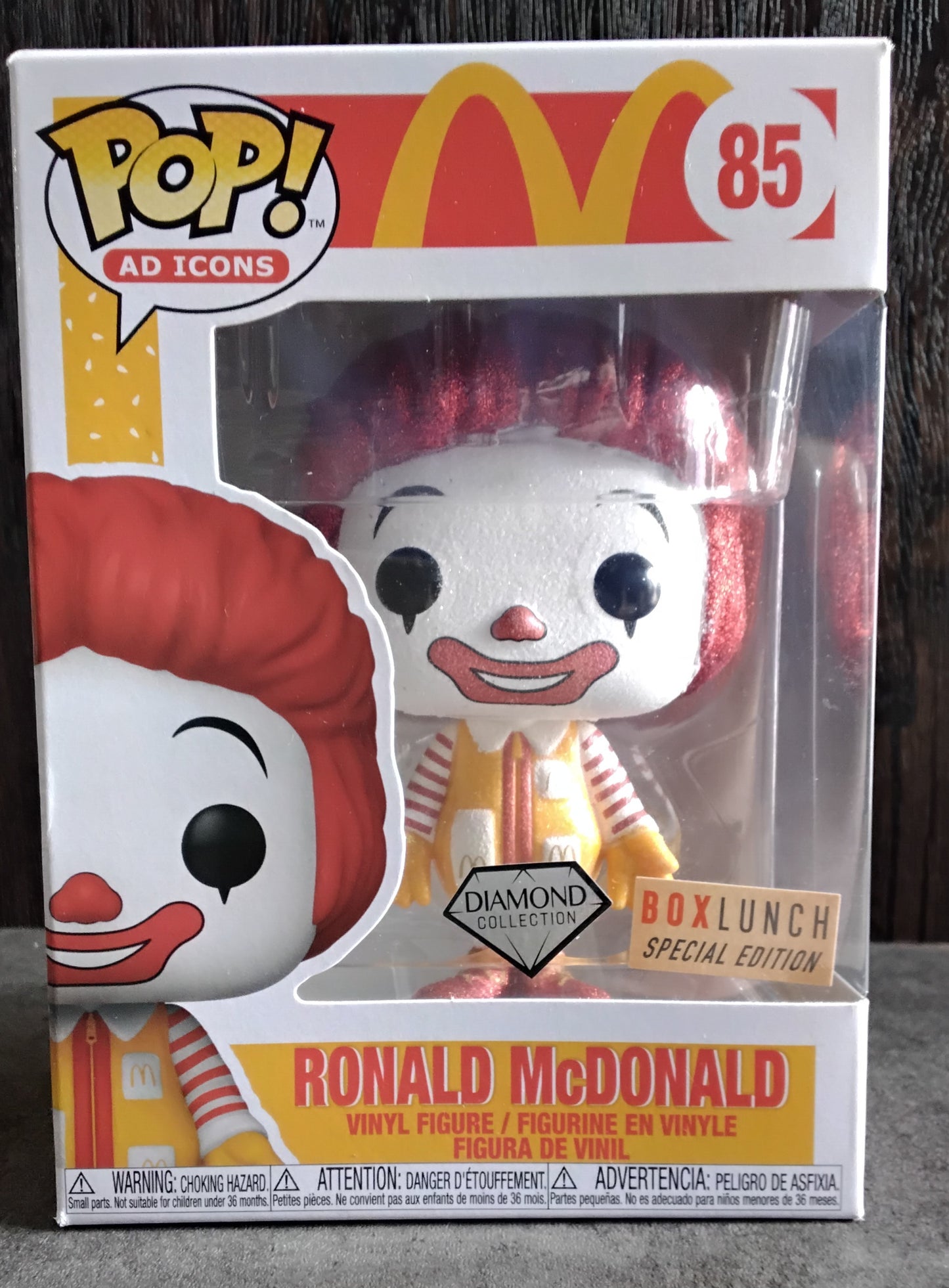 Pop! Ad Icons McDonald's Ronald McDonald #85 Box Lunch Special Edition Diamond Collection