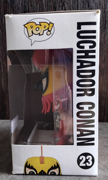 Pop! TBS Team Coco Presents Conan Without Borders Conan O'Brien Luchador Conan #23 GameStop Exclusive
