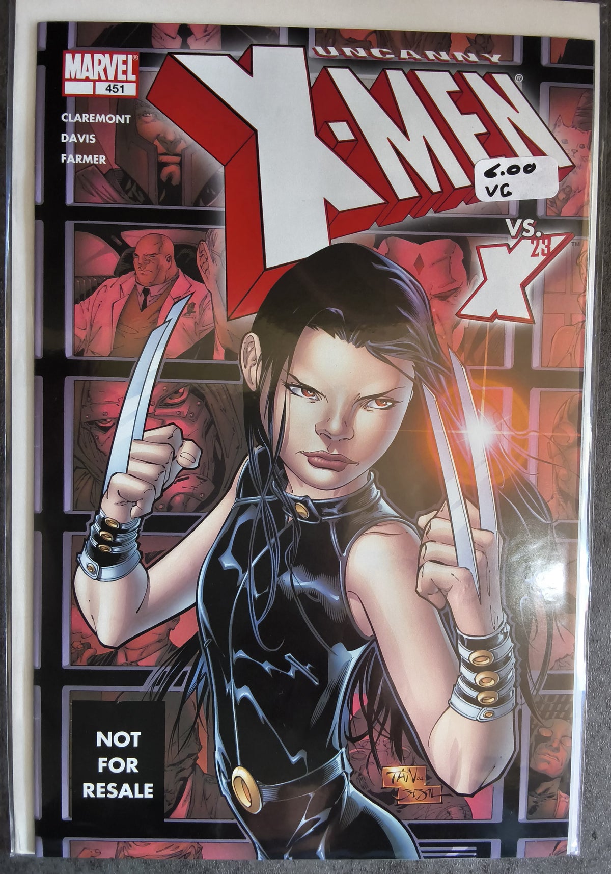 Uncanny X-Men Vol 1 #451 Marvel Legends X-23 Action Figure Reprint (VG)