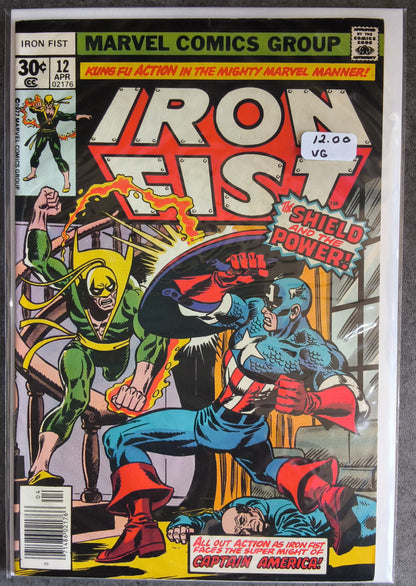 Iron Fist Vol 1 #12  Newsstand Edition (VG)