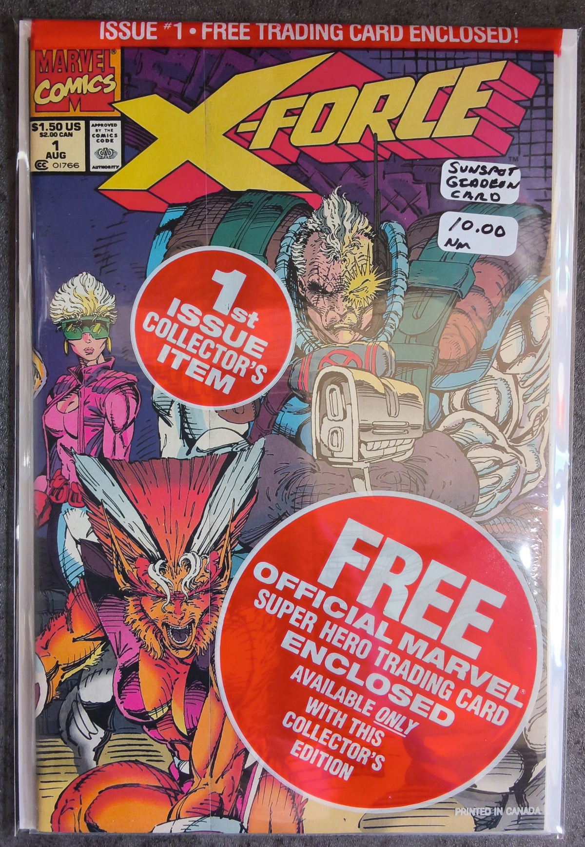X-Force Vol1 #001 Poly-Bagged With Sunspot Card
