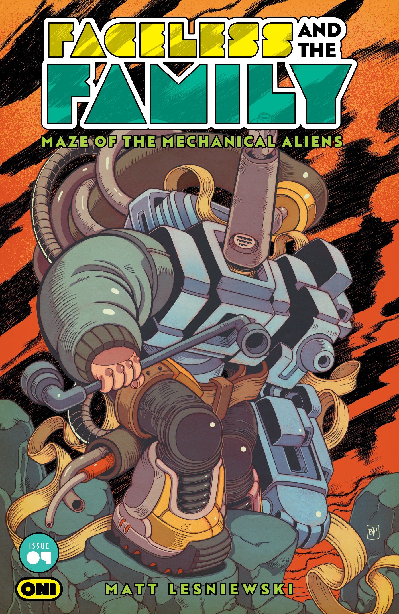 FACELESS AND THE FAMILY MAZE OF THE MECHANICAL ALIENS #4 COVER B BILLY FOWLER VARIANT