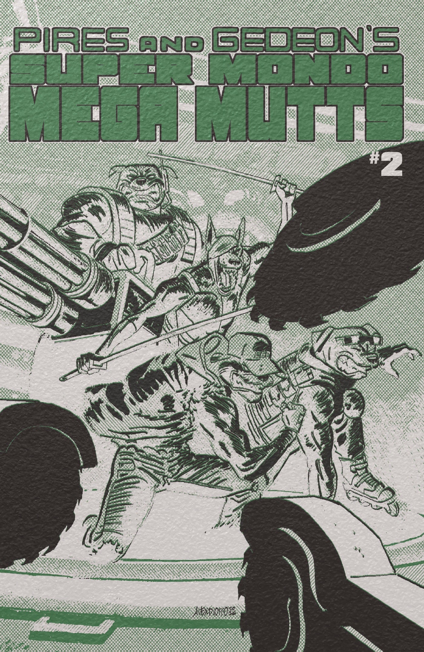 SUPER MONDO MEGA MUTTS #2 COVER E ALEX DIOTTO FOIL VARIANT