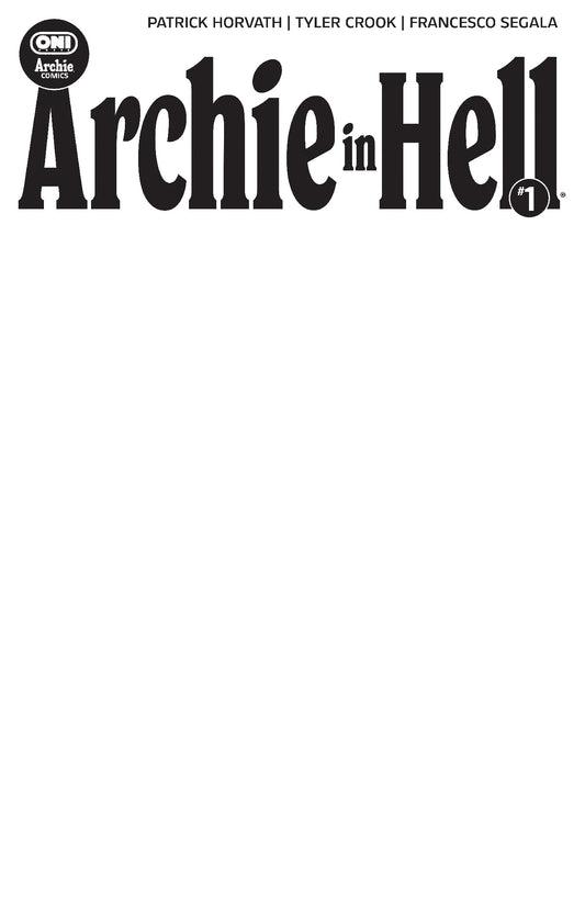 Archie in Hell #1 Cover E Blank Sketch Variant