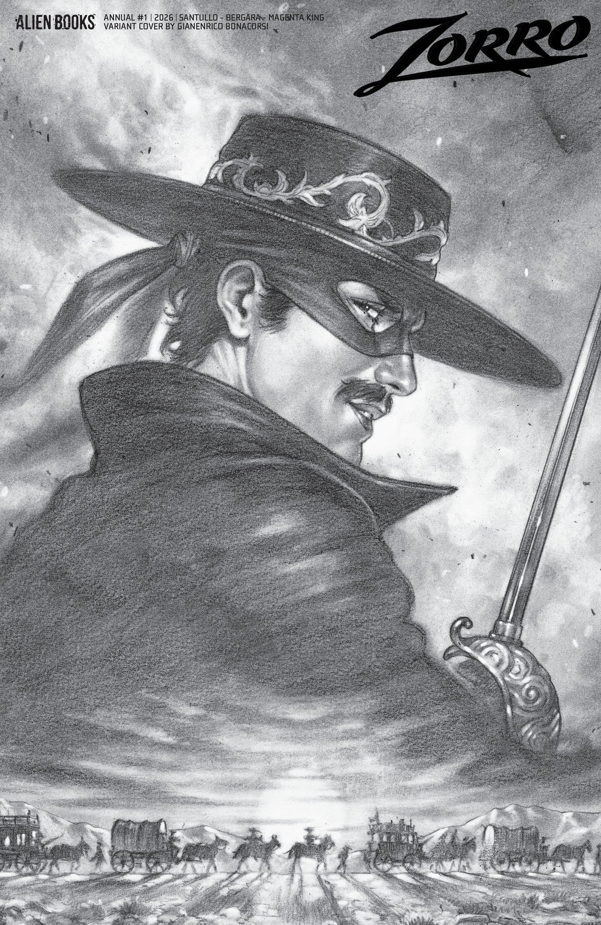 Zorro Annual #1 Variant D (Bonacorsi B&W)