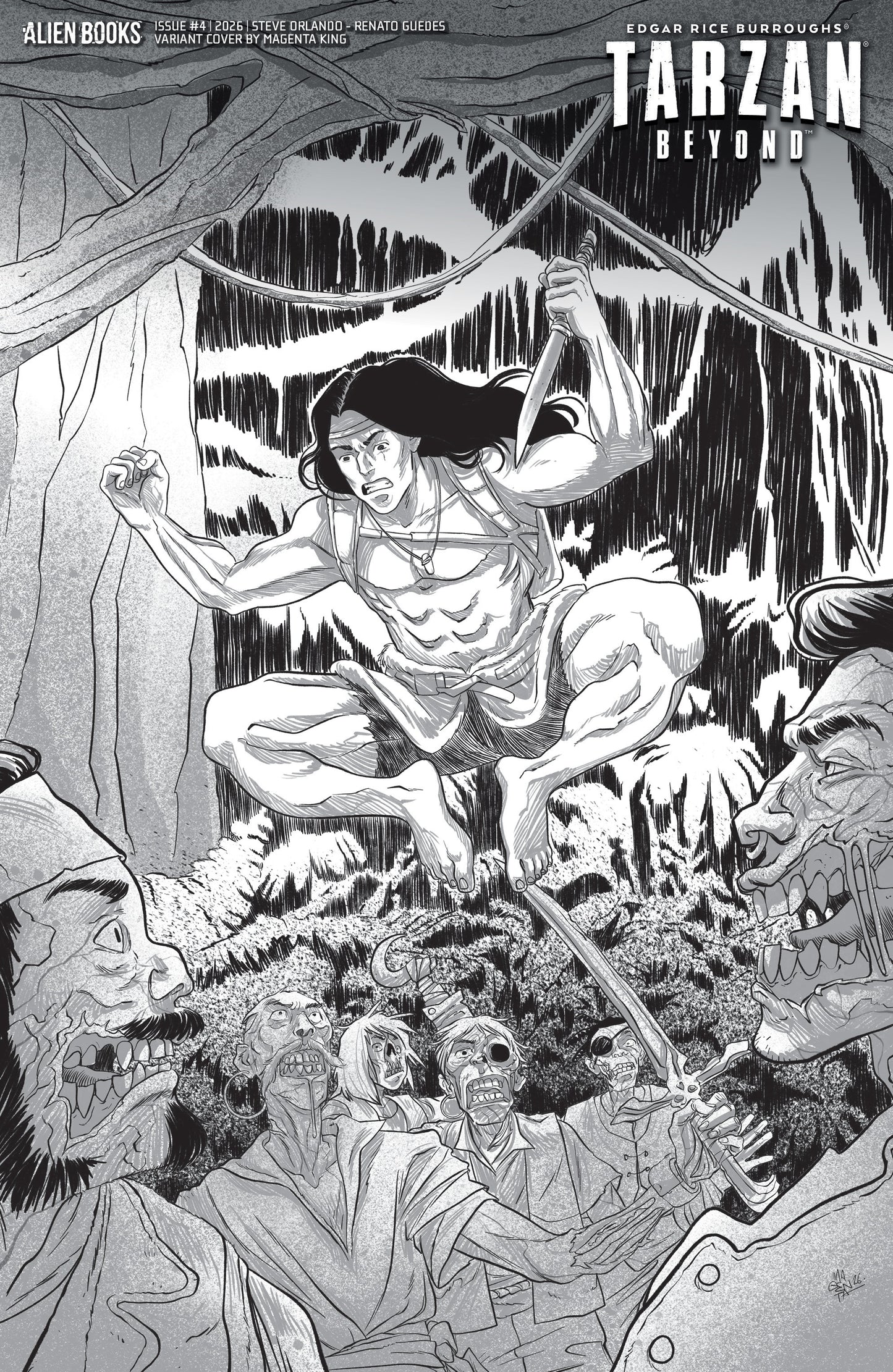 Tarzan Beyond #4 Variant D (King B&W)