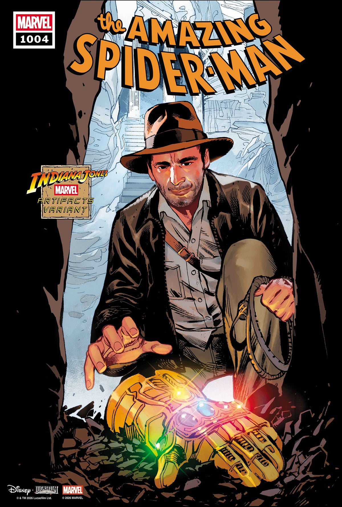 AMAZING SPIDER-MAN #1004 SARA PICHELLI INDIANA JONES MARVEL ARTIFACT VARIANT