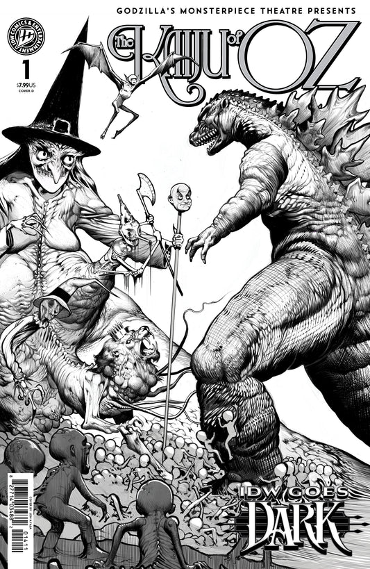Godzillas Monsterpiece Theatre Presents: The Kaiju of Oz Variant D (Ayala IDW Goes Dark Variant)