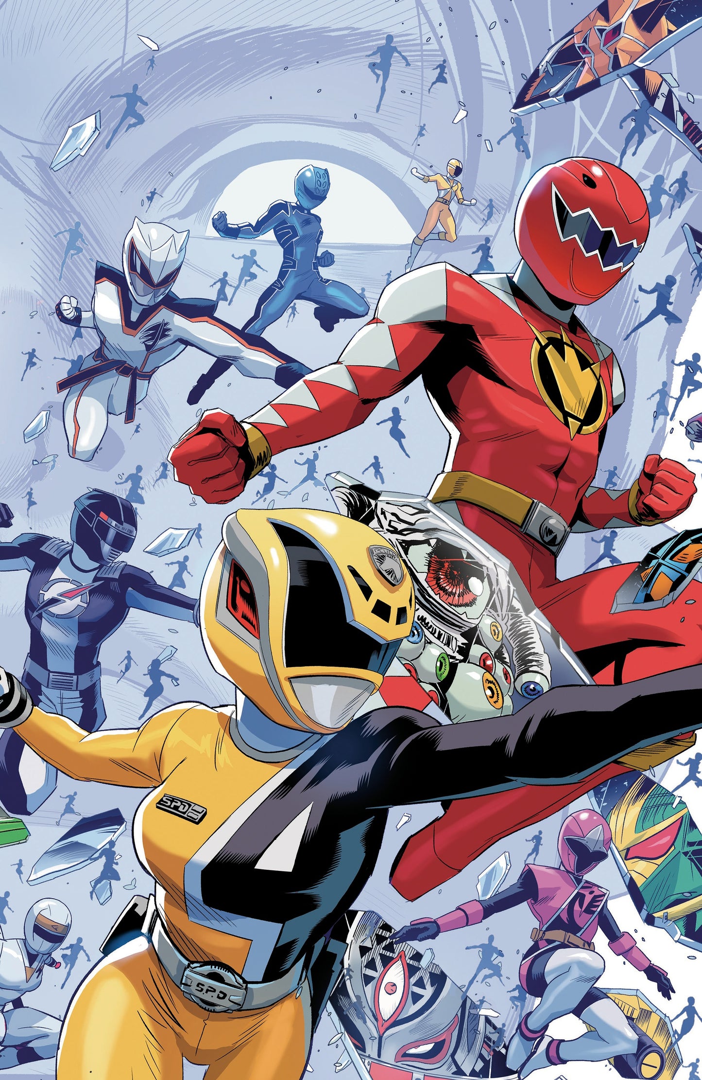 Power Rangers Unlimited #3 Every Ranger Ever Card Stock Connecting Variant