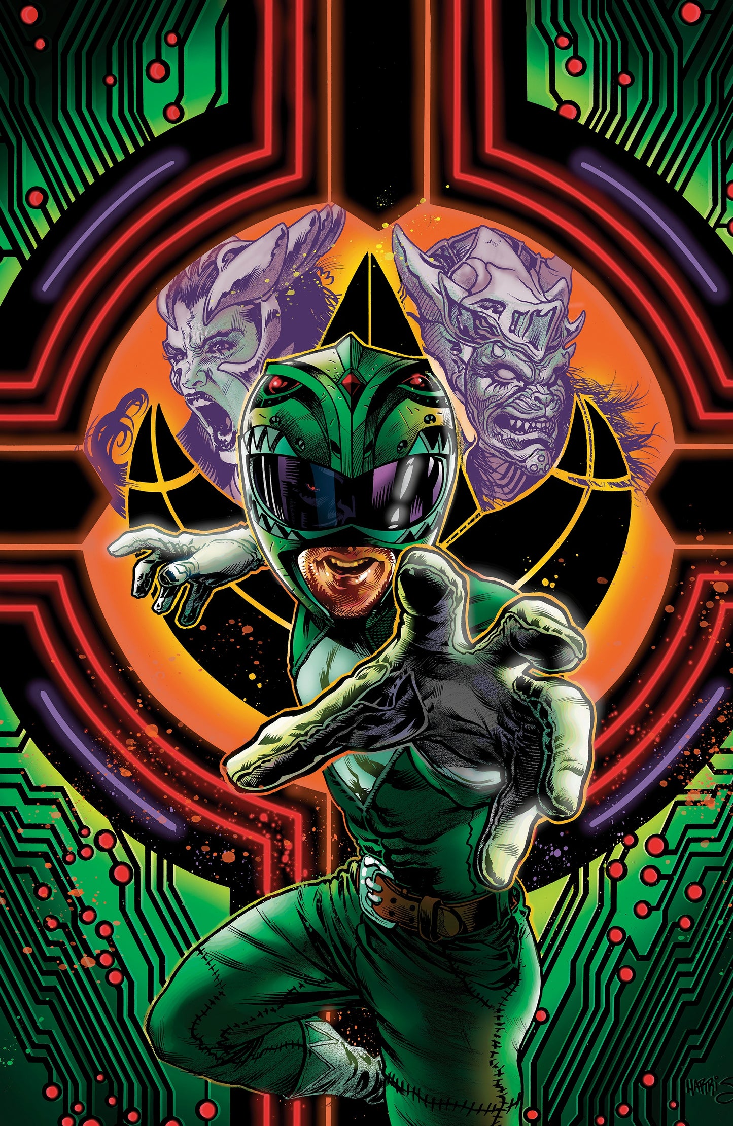 Power Rangers Green #3 Tony Harris Foil Variant