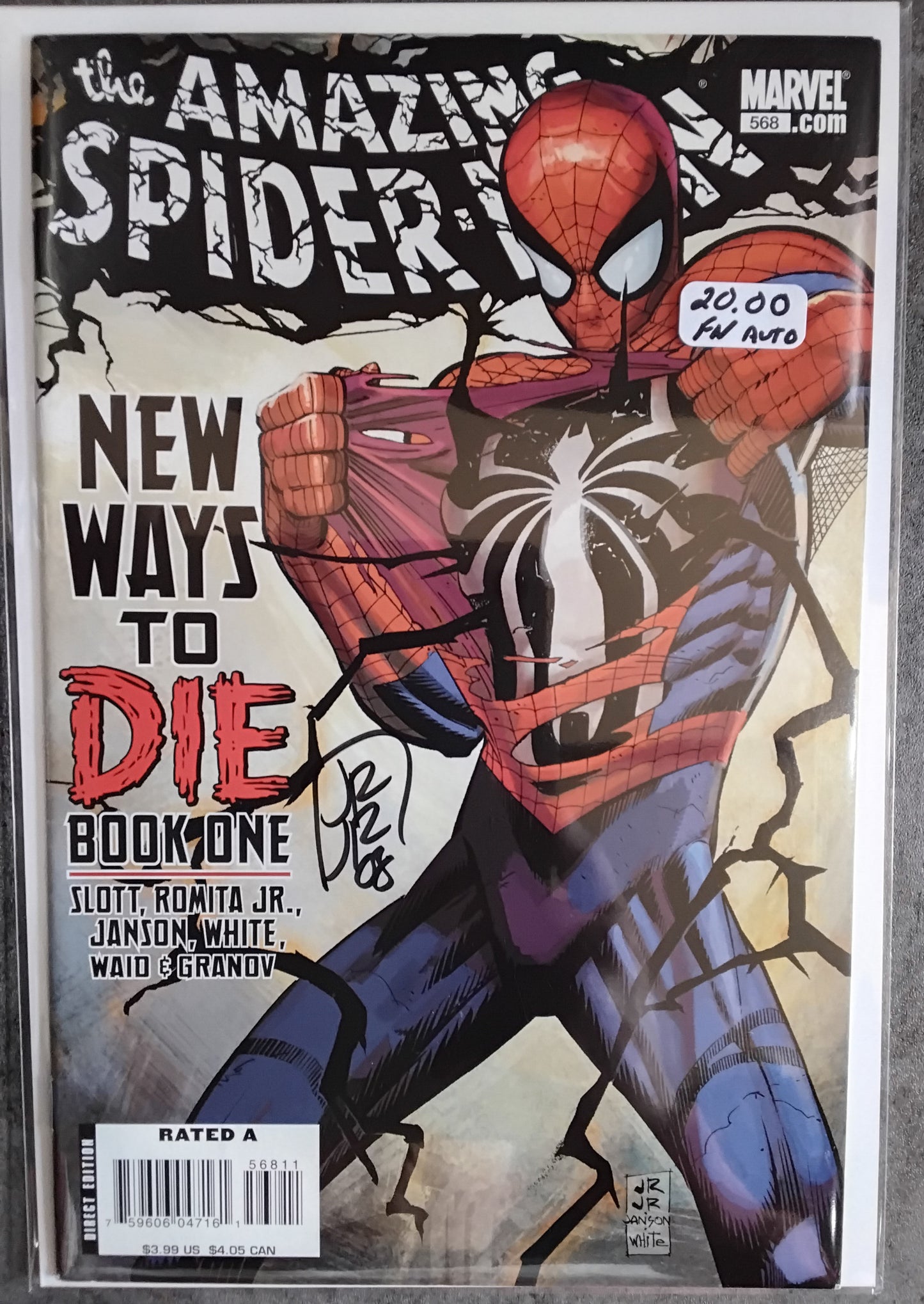Amazing Spider-Man Vol1 #568 John Romita Jr. Autograph With NO Certificate Of Authenticity