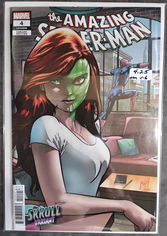 Amazing Spider-Man Vol 6 #04 Jan Bazaldua Skrull Variant Cover