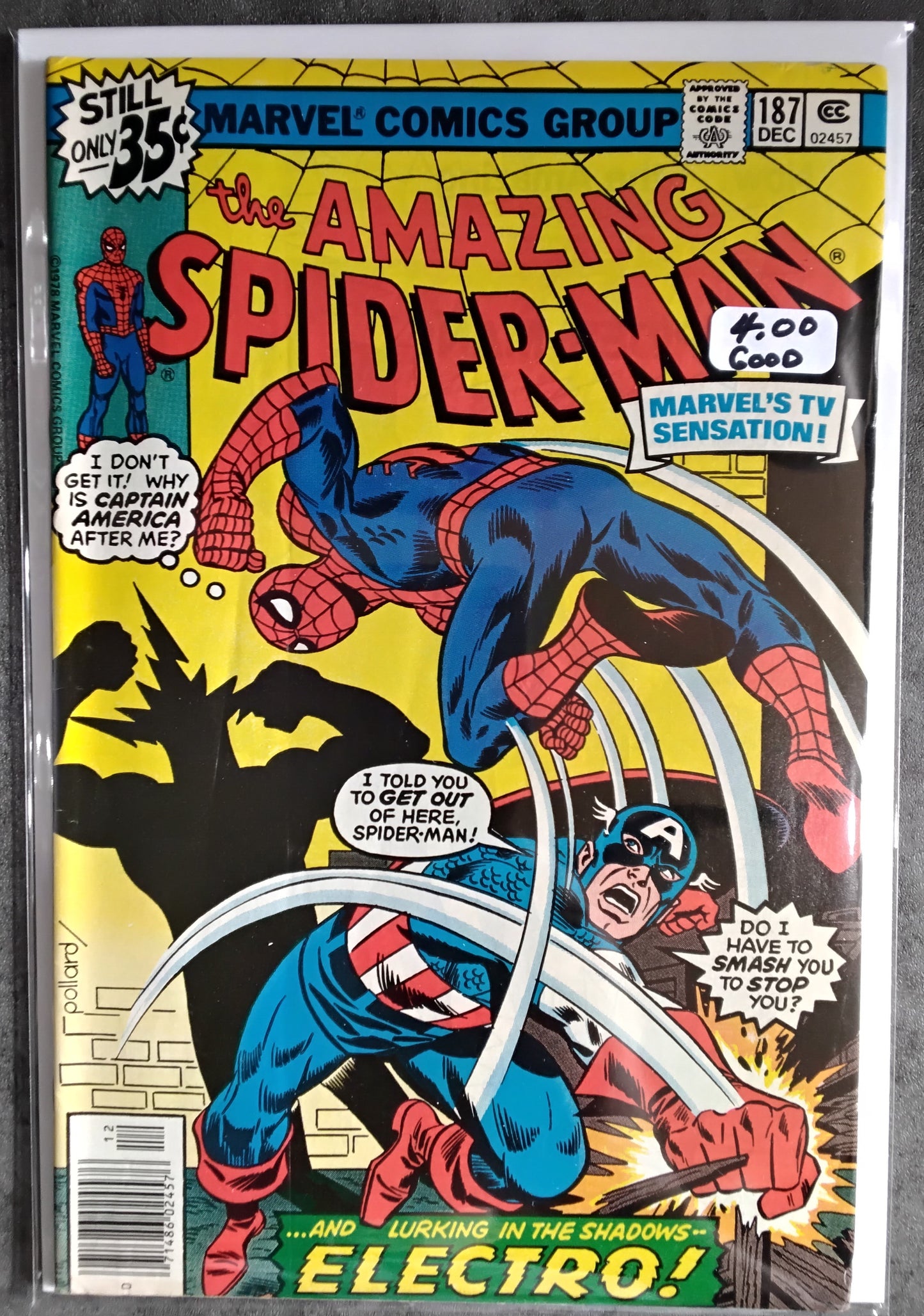 Amazing Spider-Man Vol 1 #187 Newsstand Edition (Good)