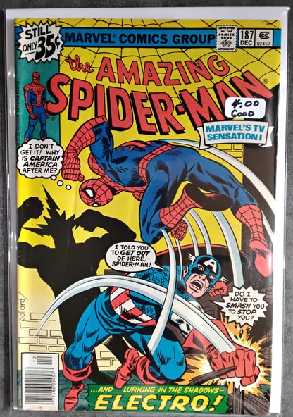 Amazing Spider-Man Vol 1 #187 Newsstand Edition (Good)