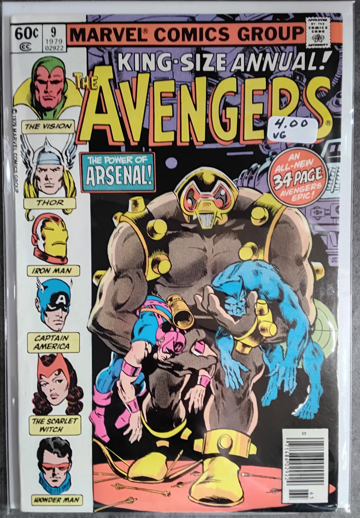 Avengers Vol 1 Annual #09 Newsstand Edition (VG)