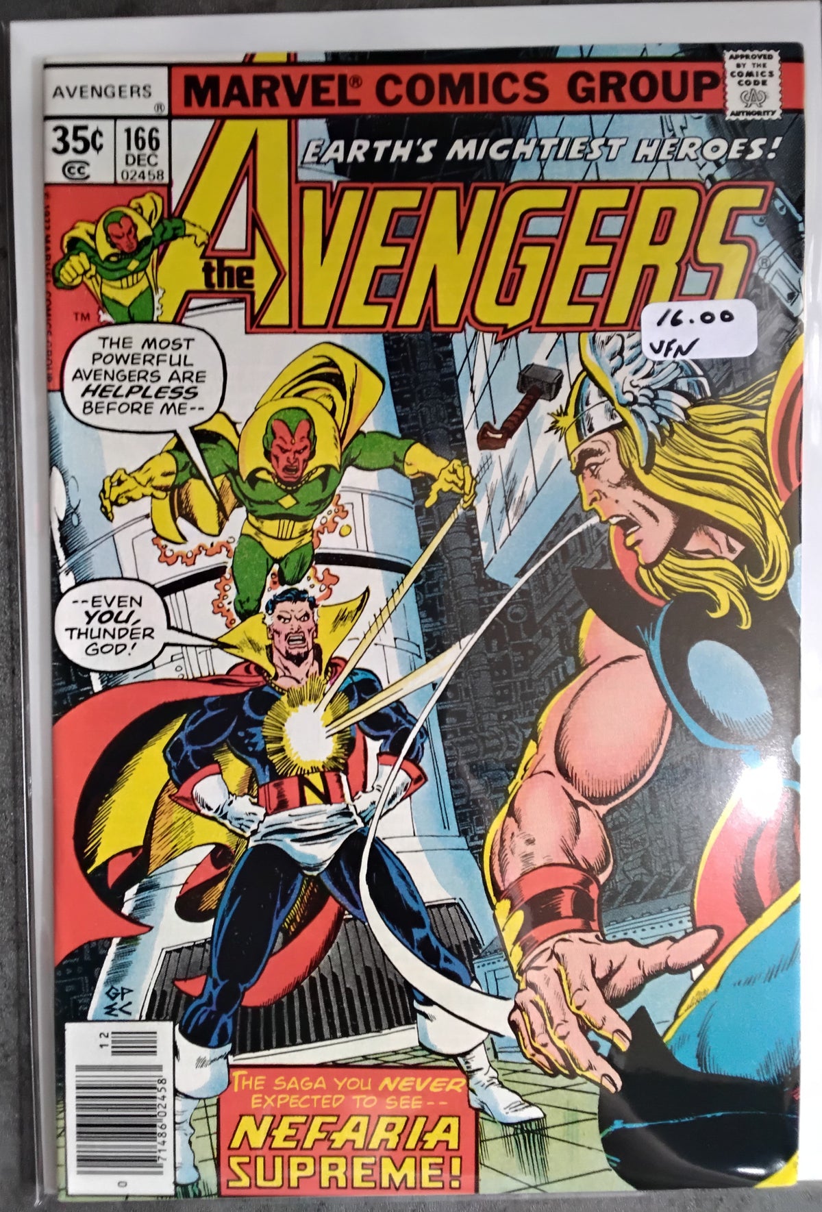 Avengers Vol 1 #166 Newsstand Edition (VF)