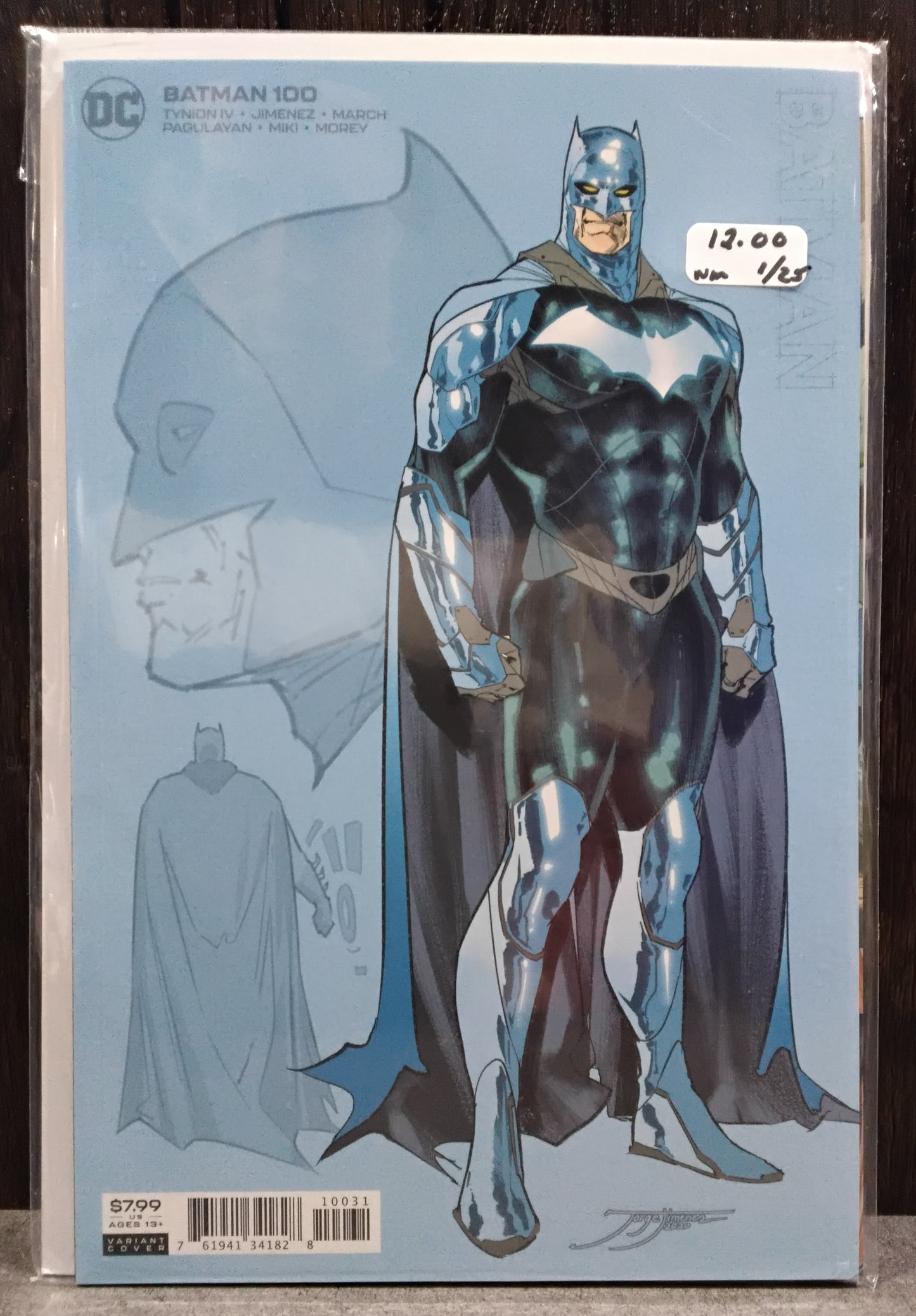 Batman (DC Rebirth) #100 Jorge Jimenez 1:25 Incentive Card Stock Variant Cover (Joker War)