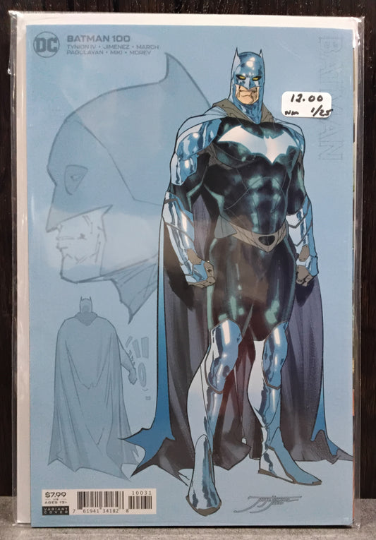 Batman (Rebirth) #100 Jorge Jimenez 1:25 Incentive Card Stock Variant Cover (Joker War)