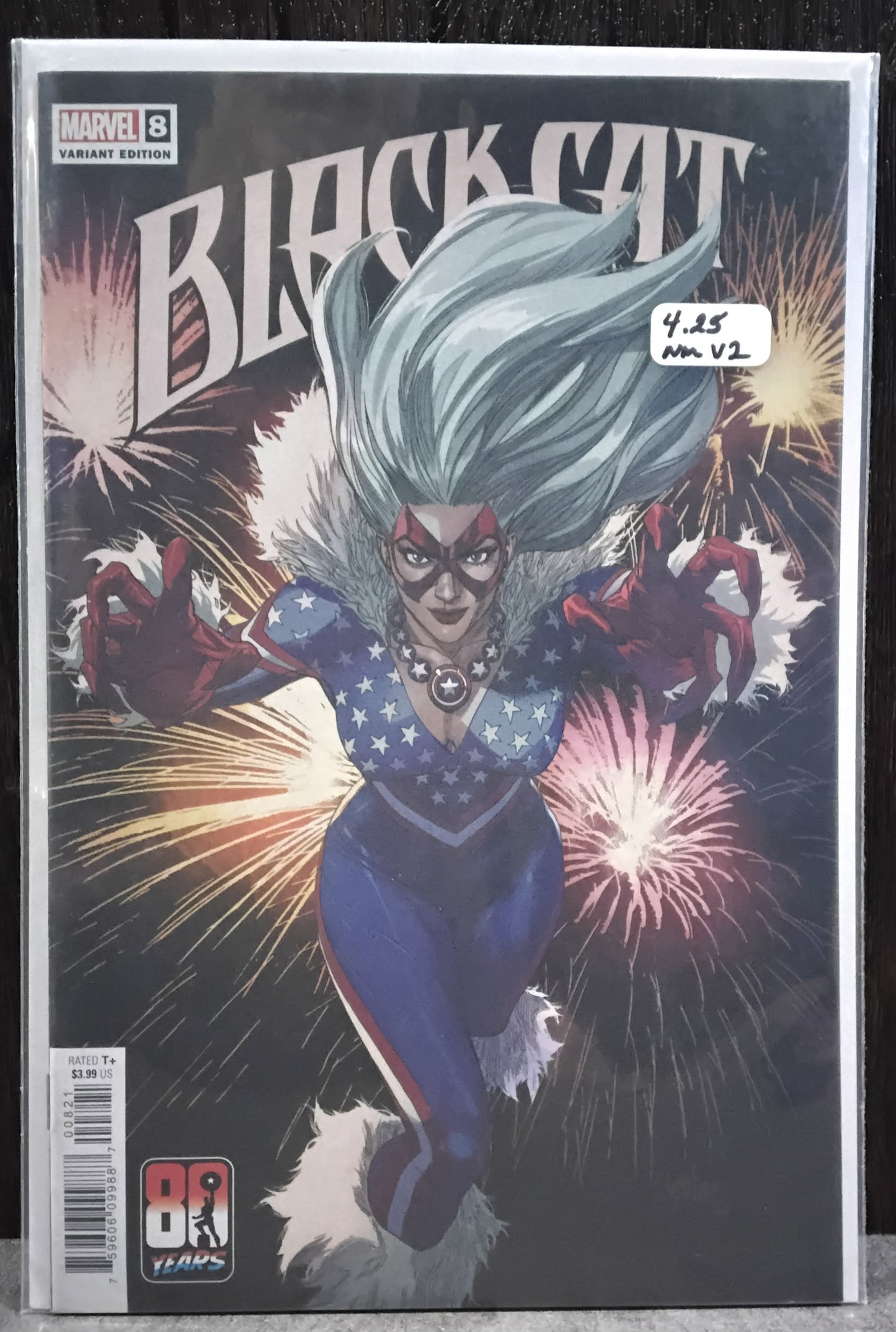 Black Cat Vol 2 #08 Leinil Francis Yu Captain America 80th Anniversary Variant Cover