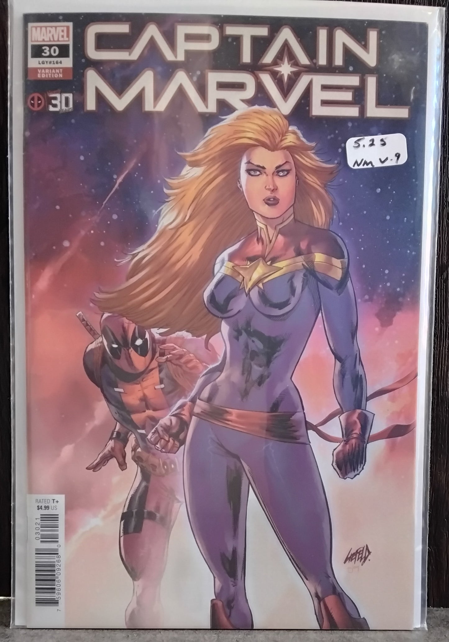 Captain Marvel Vol 9 #30 Rob Liefeld Deadpool 30th Anniversary Variant Cover