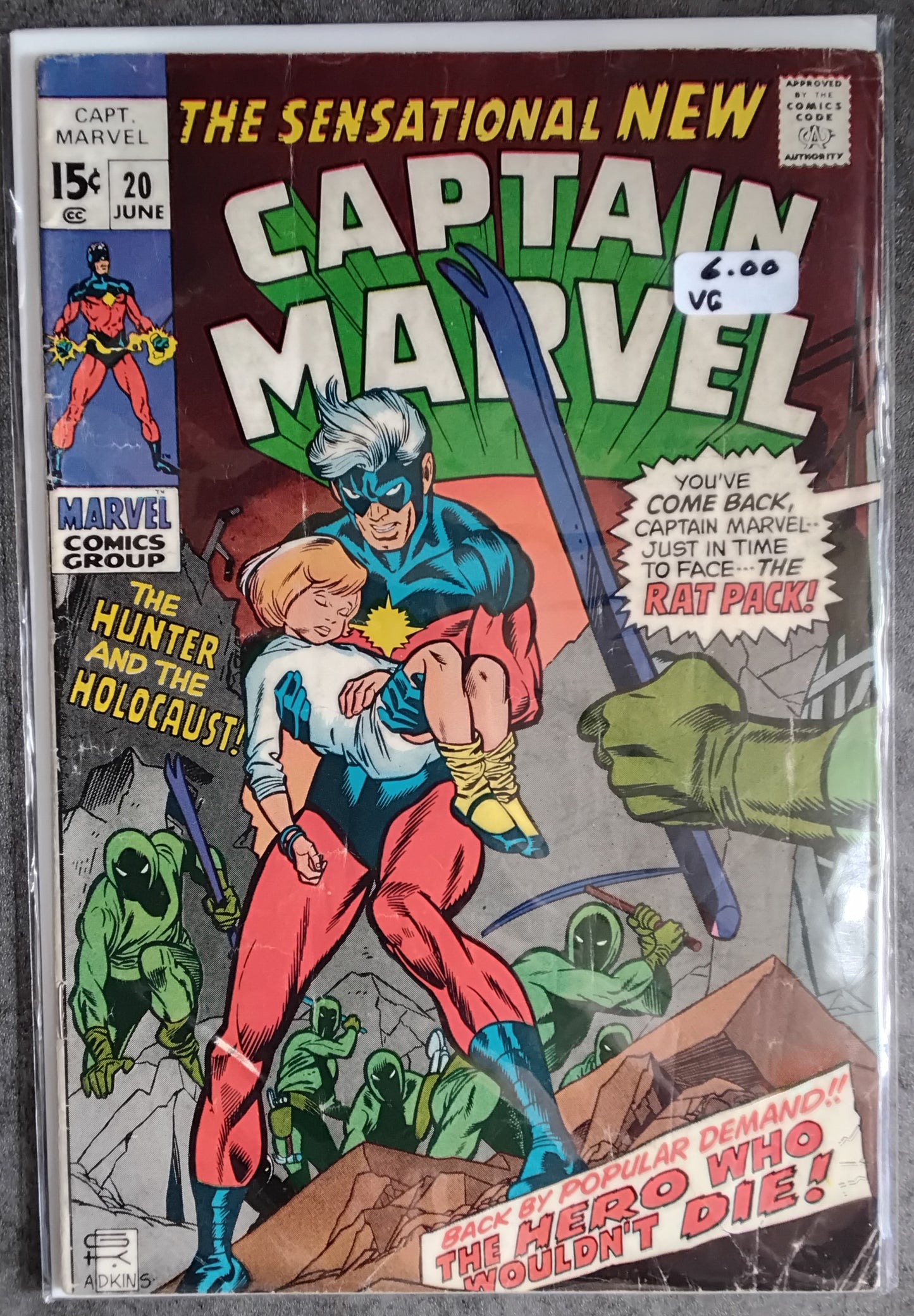 Captain Marvel Vol 1 #20 (VG)