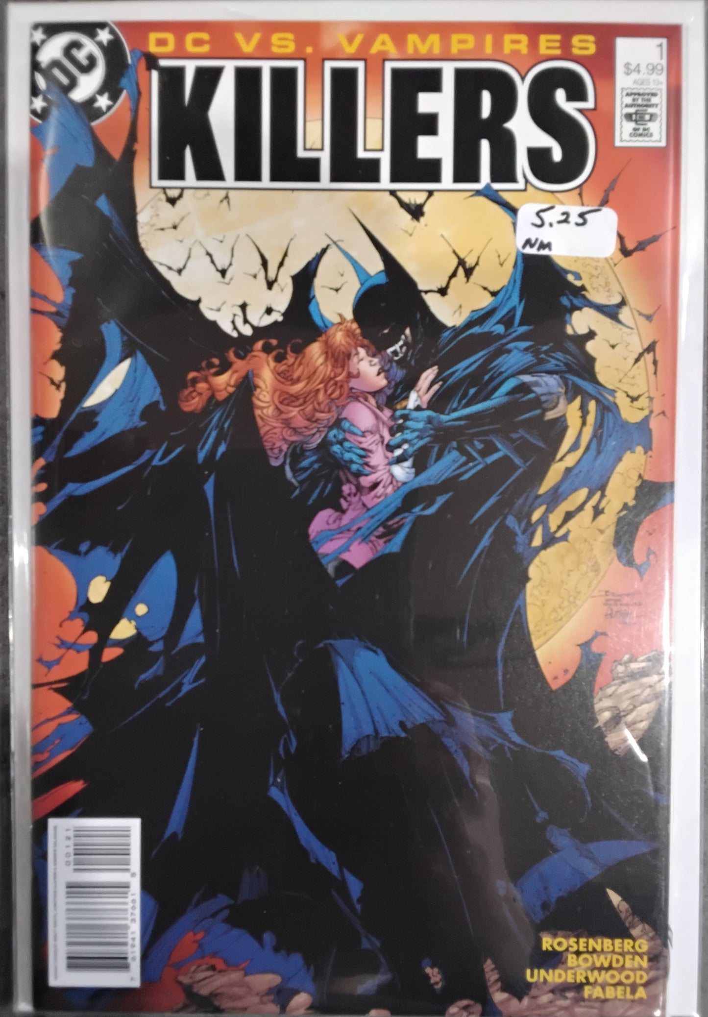 DC Vs Vampires: Killers #1 Brett Booth, Jonathan Glapion Card Stock Variant Cover
