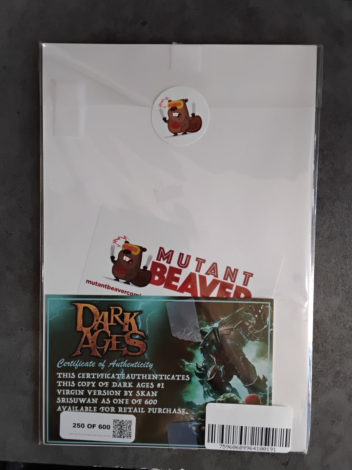 Dark Ages #1 Skan Srisuwan Virgin Variant Cover #250/600 With Certificate Of Authenticity