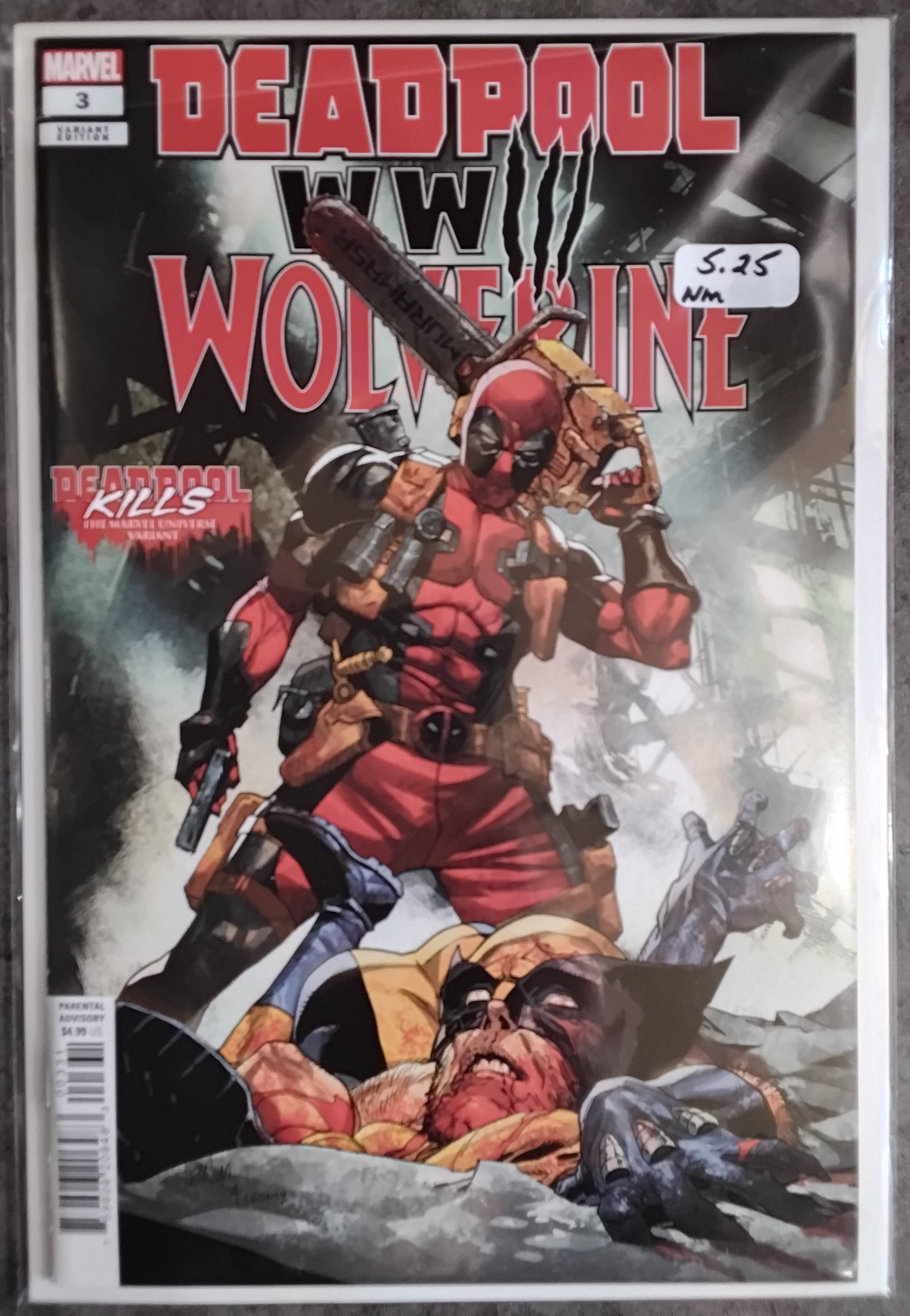 Deadpool & Wolverine:WWIII #3 Leinil Yu Deadpool Kills Marvel Universe Variant Cover