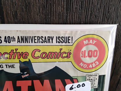 Detective Comics Vol 1 #483 Newsstand Edition (VG)