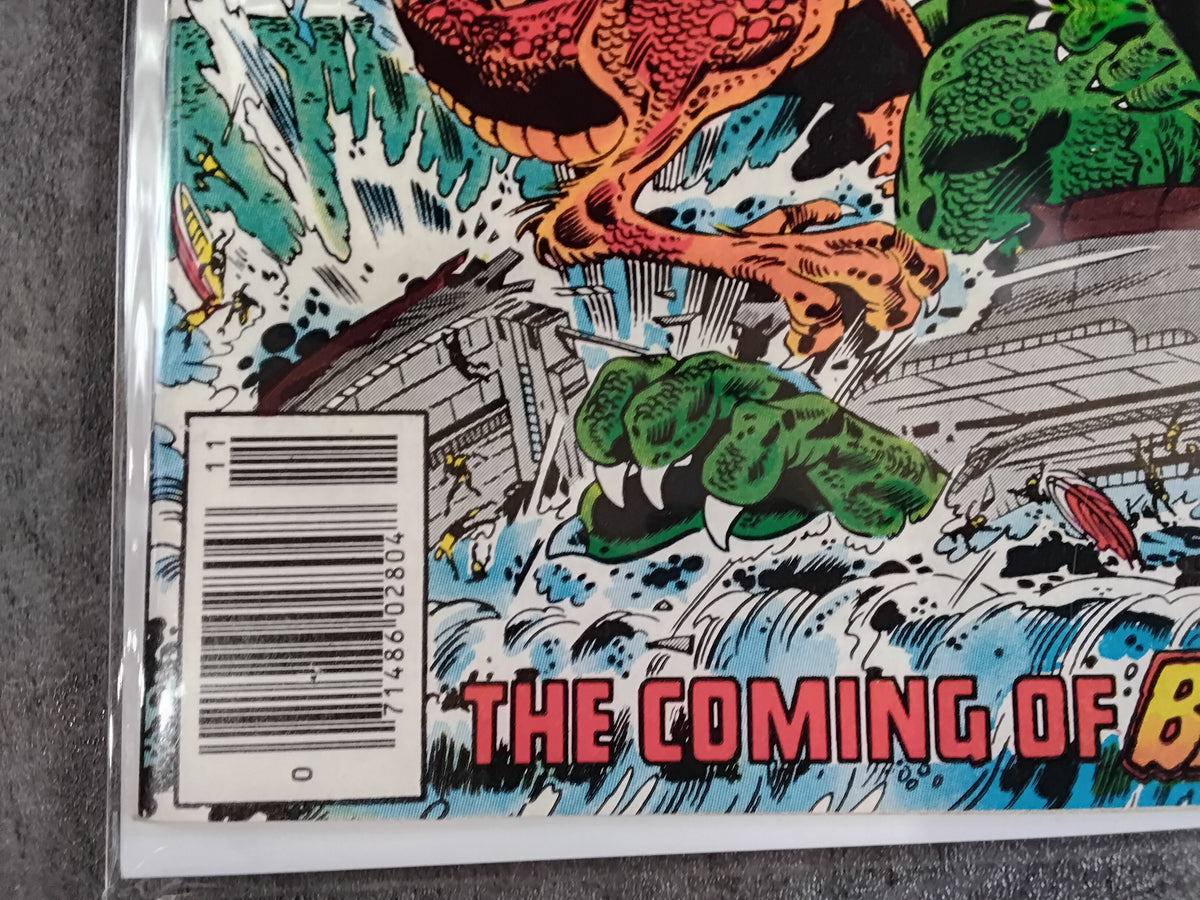 Godzilla Vol 1 #04 Newsstand Edition (VG)