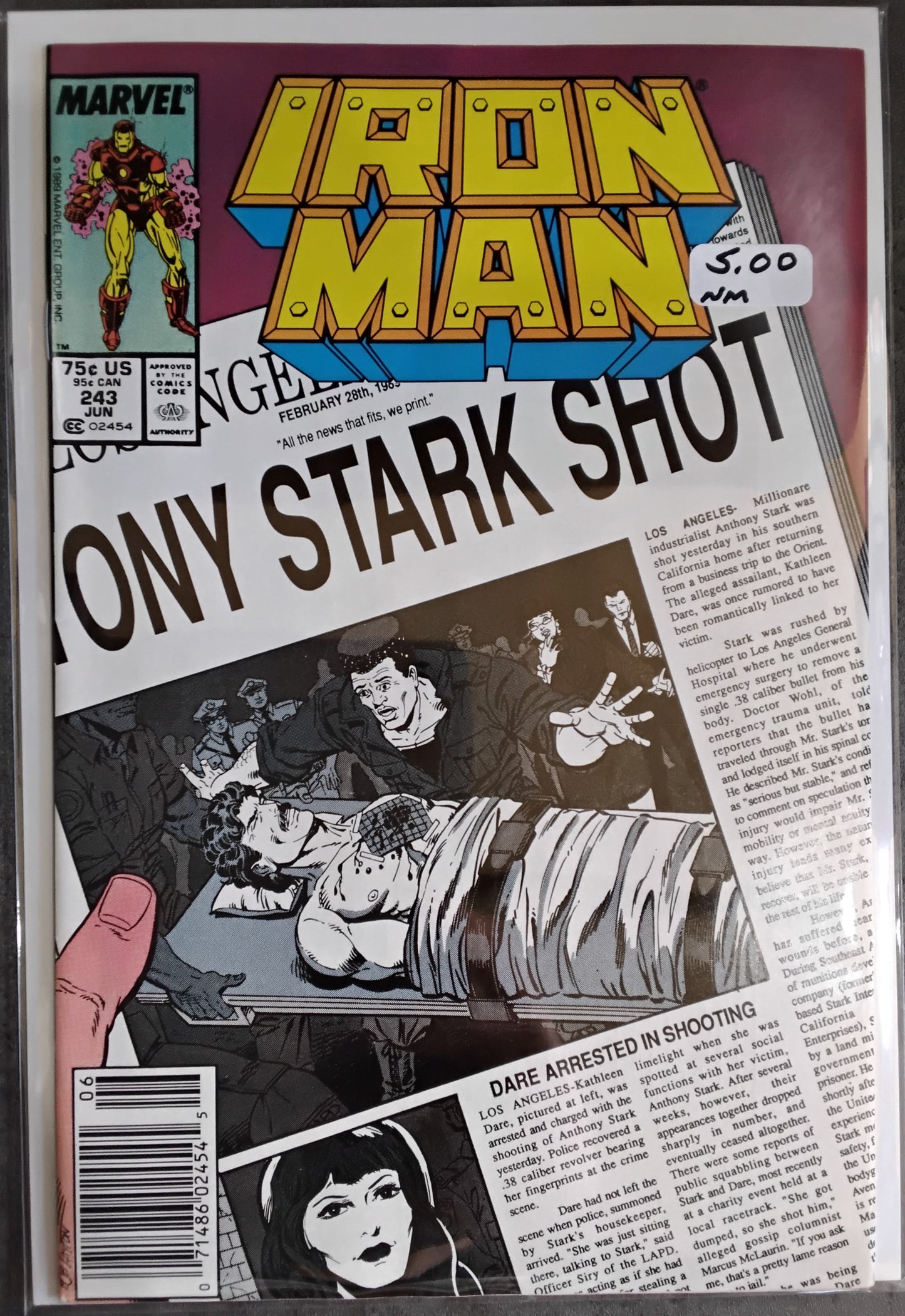 Iron Man Vol 1 #243 Newsstand Edition