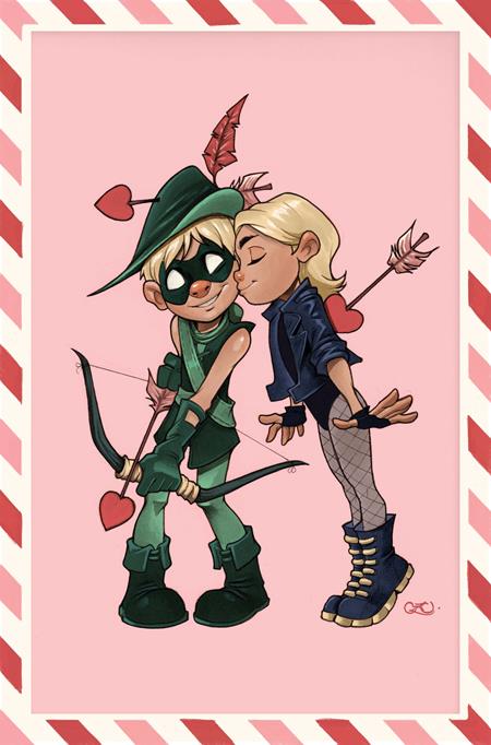 JUSTICE LEAGUE UNLIMITED #16 COVER F CHRISSIE ZULLO VALENTINES DAY CARD STOCK VARIANT (DC K.O.)