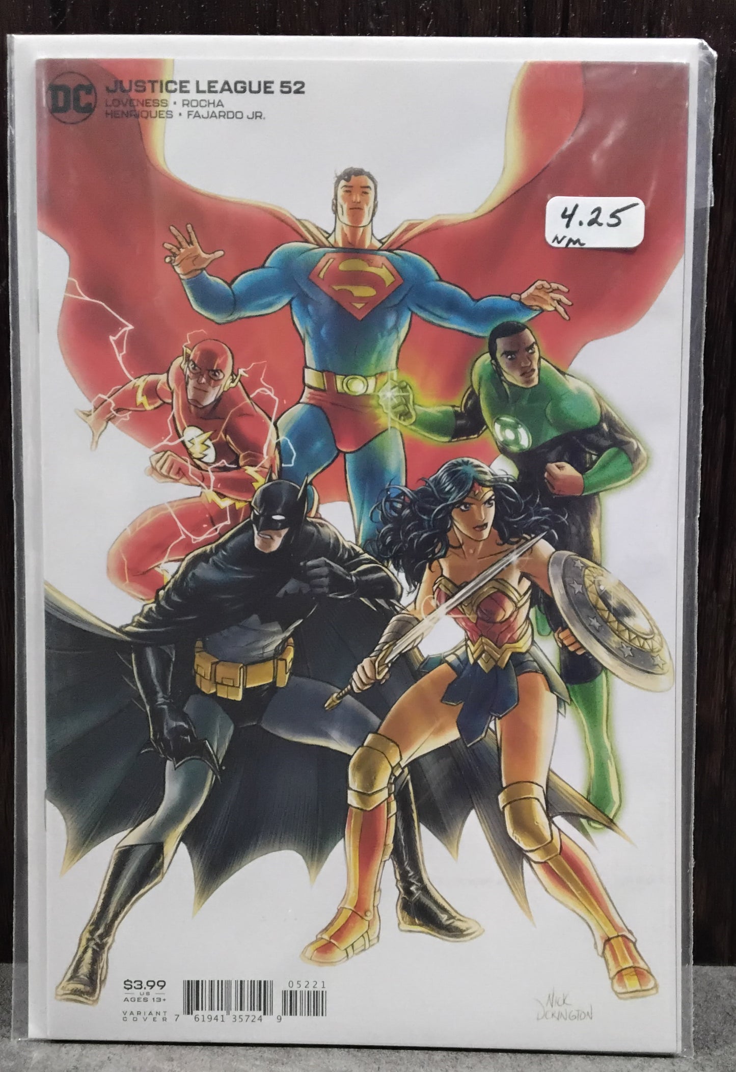 Justice League Vol. 4 #52 Nick Derington Variant Cover