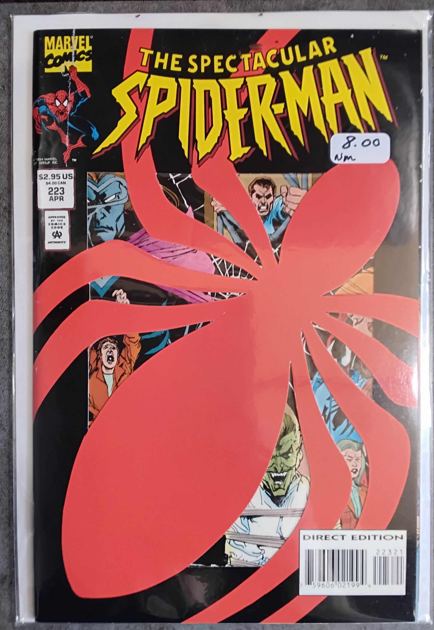 Spectacular Spider-Man Vol 1 #223 Die-Cut Variant Cover (NM)