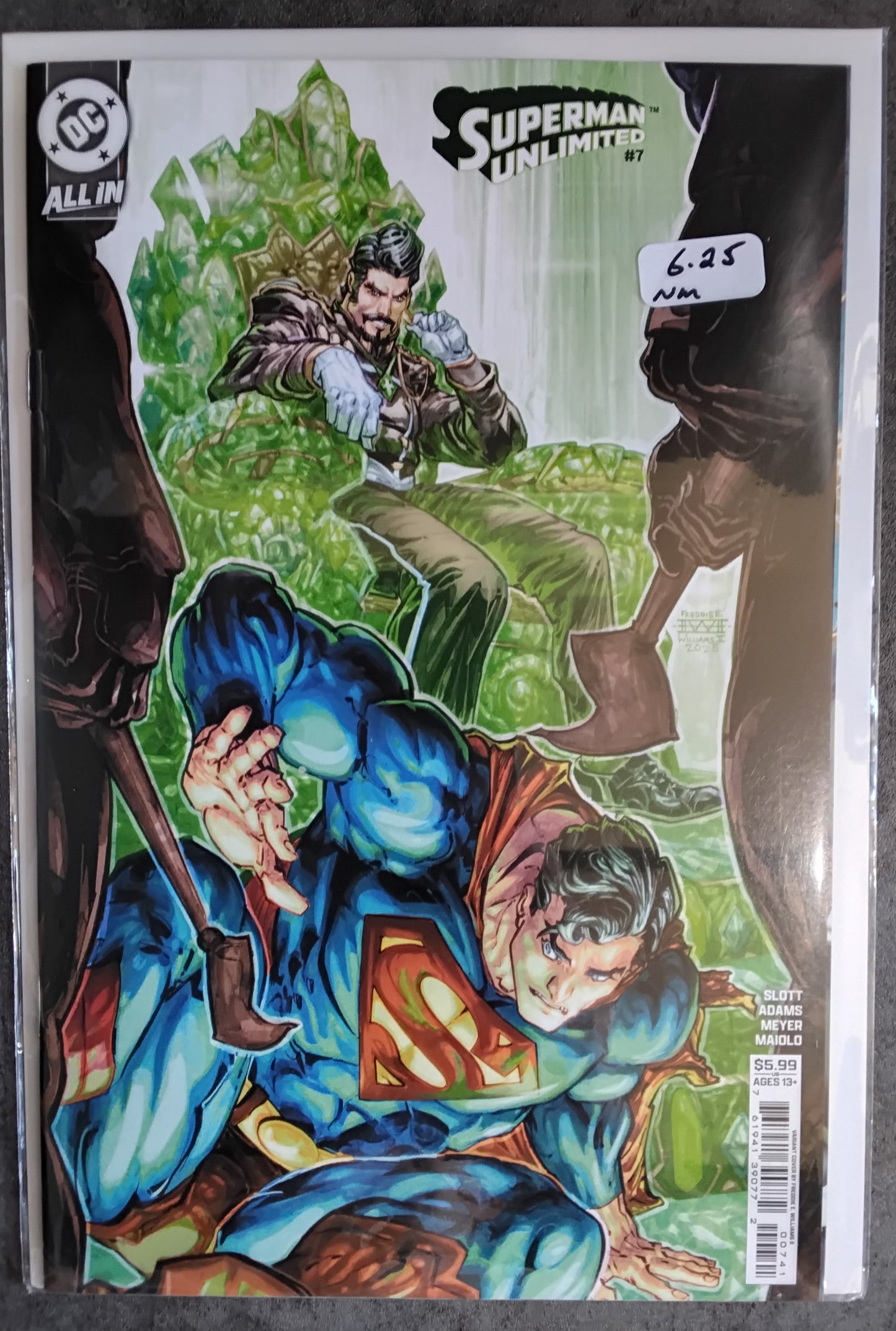 Superman Unlimited #07 Freddie E. Williams II Card Stock Variant Cover