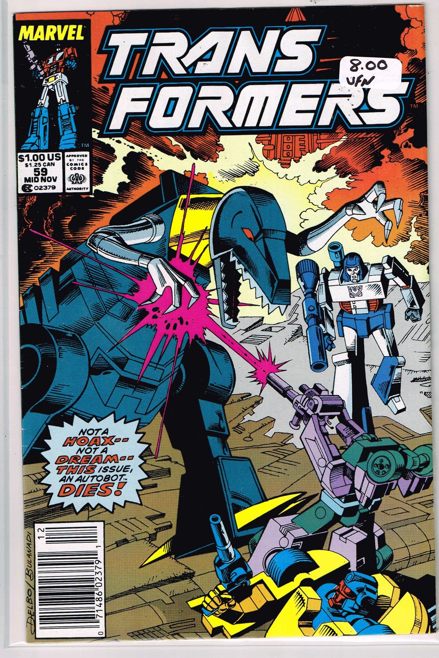 Transformers Vol 1 #59 Newsstand Edition (VF)