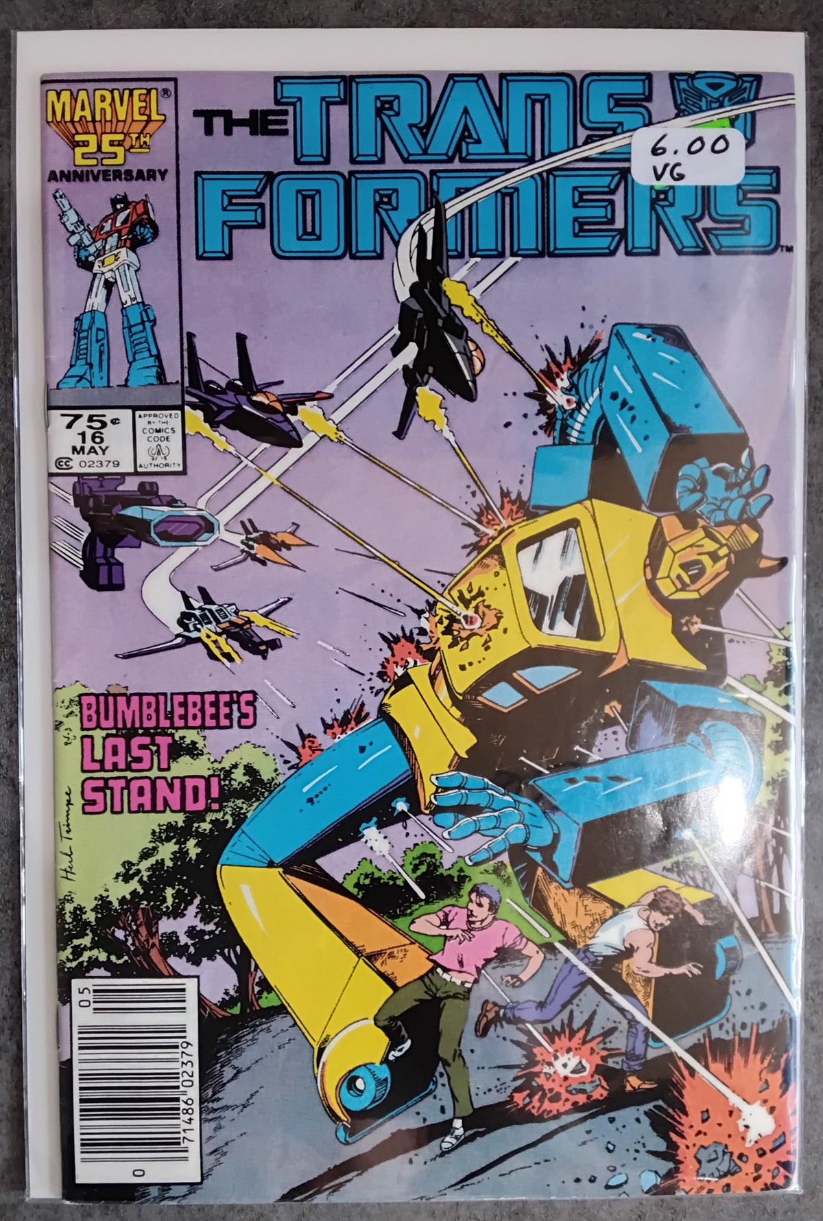 Transformers Vol 1 #16 Newsstand Edition (VG)