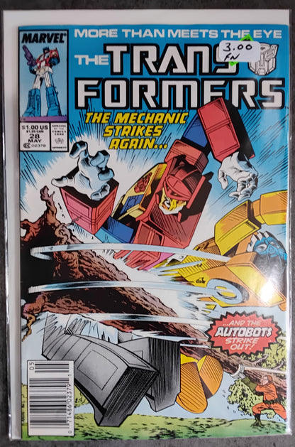 Transformers Vol 1 #28 Newsstand Edition (FN)