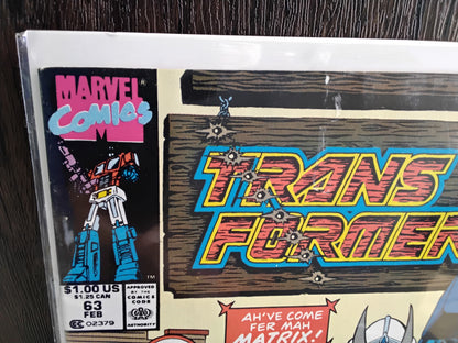 Transformers Vol 1 #63 Newsstand Edition (FN)