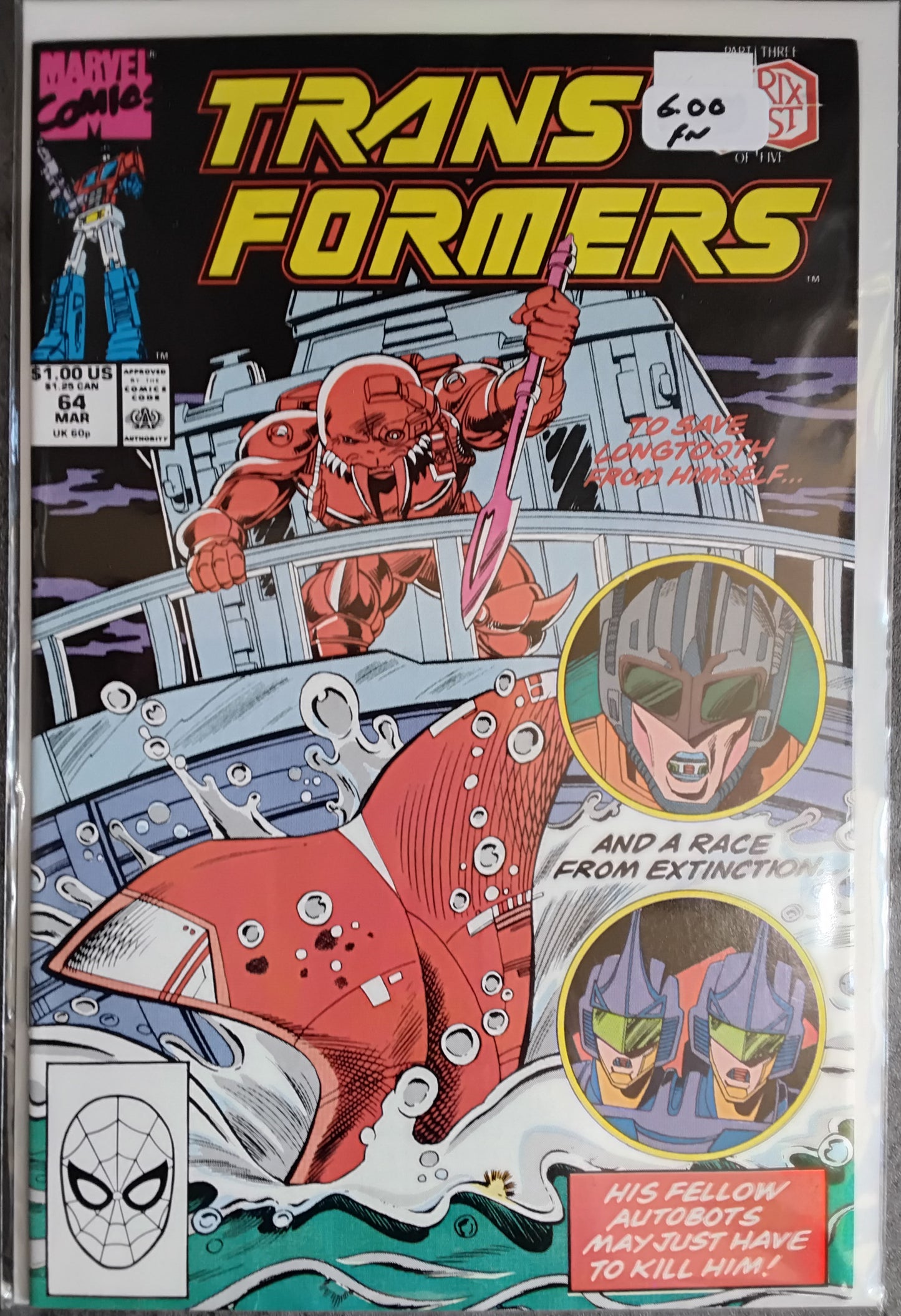 Transformers Vol 1 #64 Direct Edition (FN)