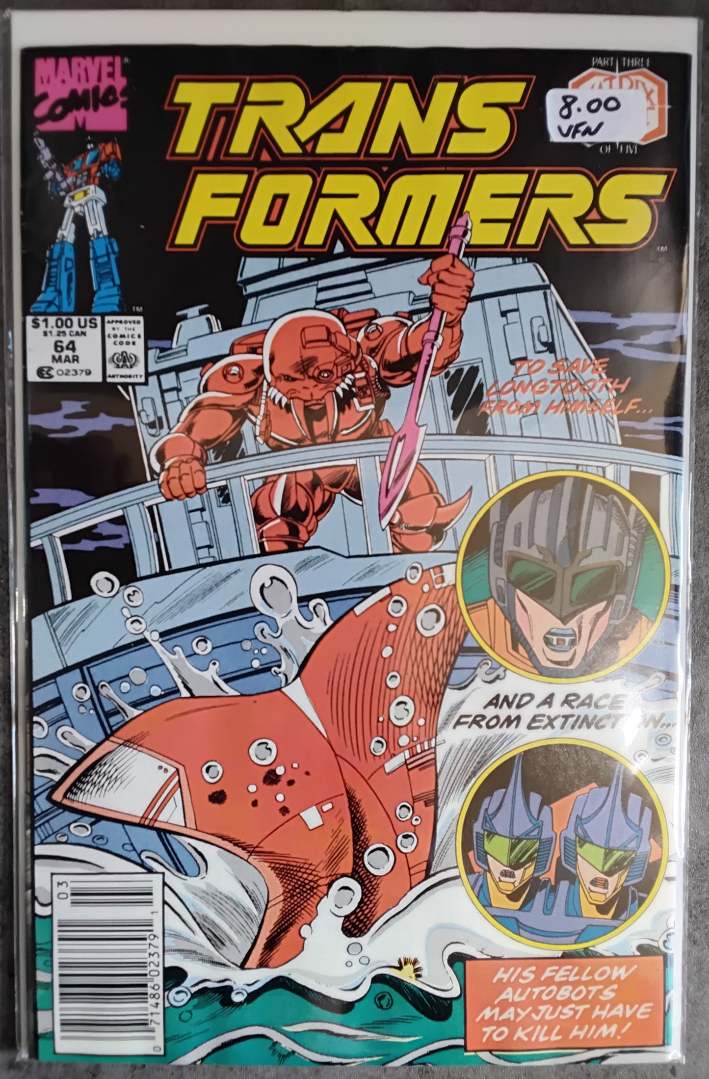 Transformers Vol 1 #64 Newsstand Edition (VF)