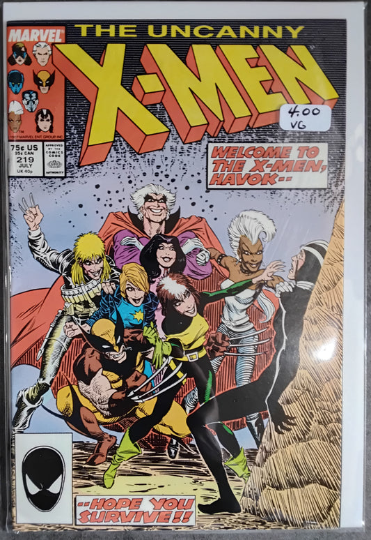 Uncanny X-Men Vol 1 #219 (VG)